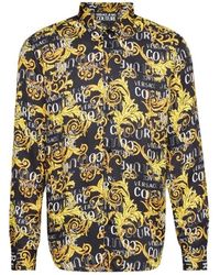 Versace Jeans Couture - Schwarzes Hemd Klassisch Langarm Italien - Lyst