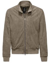 Bomboogie - Jassen ,Grijs ,Katoen Friz Bomber Jacket - Lyst