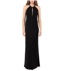 Max Mara - Kleedjes ,Zwart ,Polyester Elegante Jurk Studio Collectie Avondjurk - Lyst