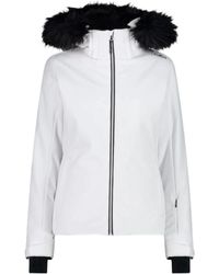 CMP - Abrigo De Invierno Blanco Con Piel Sintética, Mujer, Talla - Lyst