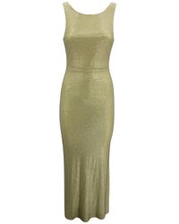 TWENTYFOUR - Kleedjes ,Geel ,Pailletten Maxi-Jurk Met Pailletten - Lyst