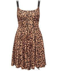 Versace Jeans Patterned Dress On Straps - Bruin