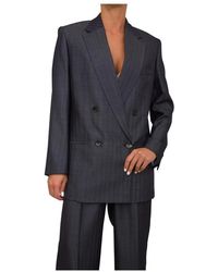 Etro - Jassen ,Blauw ,Wol Stijlvolle Blazer - Lyst