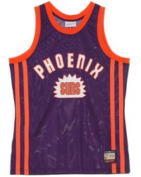 Mitchell & Ness - Fitness ,Blauw ,Polyester Nba Team Heritage Basketball Tank Top - Lyst