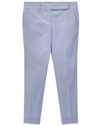 Windsor. - Broeken ,Blauw ,Leer Cropped Broeken - Lyst
