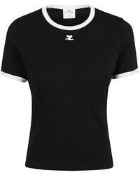 Courreges - Schwarzes t-shirt für frauen - Lyst