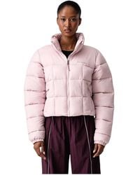 Columbia - Fitness ,Roze ,Leer Puffect Iii Cropped Jacket - Lyst