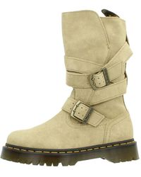 Dr. Martens - Anistone Two Strap Suede Biker Laarzen - Lyst