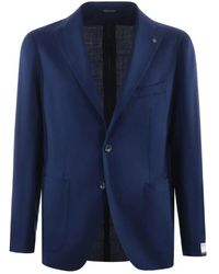 Tagliatore - Jassen ,Blauw ,Wol Jassen Blauw - Lyst
