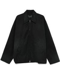 Balenciaga - Jassen ,Zwart ,Katoen Zwarte Katoenen Jas Met Rits Van - Lyst