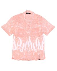 Vision Of Super - Flames Bandana Print Short Sleeve Shirt - Lyst