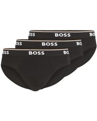 HUGO - Ondergoed ,Zwart ,Katoen Moderne Briefs 3 Pack - Lyst