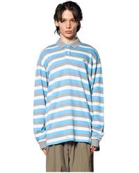 ERL - Gestreept Long Sleeve Polo Knit - Lyst