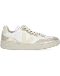 Veja - V-90 Leder-Sneakers - Lyst