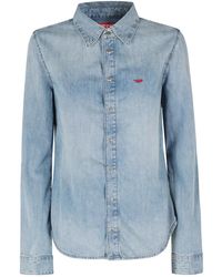 DIESEL - Overhemden ,Blauw ,Denim De-Eazy Denim Shirt - Lyst