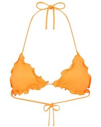 ME FUI - Badmode ,Oranje ,Frou Frou Triangle Bikini Top - Lyst