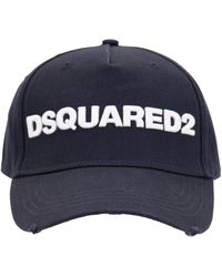 DSquared² - Accessoires ,Blauw ,Katoen Baseball Cap - Lyst