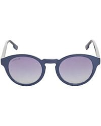Lacoste - Accessoires ,Blauw ,Ronde Acetaat Zonnebril Voor Vrouwen - Lyst