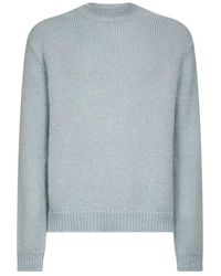 Jil Sander - Poederblauwe Alpaca Wol Trui - Lyst