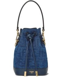 Fendi - Tassen ,Blauw ,Katoen Mon Tresor Bucket Bag - Lyst