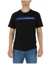 North Sails - Gele Ronde Hals Korte Mouw T-Shirt - Lyst