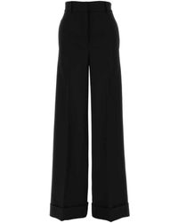 Moschino - Crepe Wide-Leg Pant - Lyst