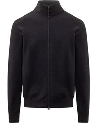 FILIPPO DE LAURENTIIS - Truien & Vesten ,Blauw ,Wol Vest Met Volledige Rits - Lyst