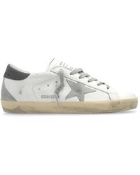 Golden Goose - Sneakers vintage in pelle bianca con stella - Lyst