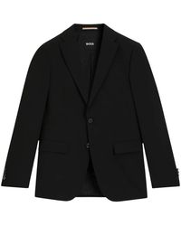 HUGO - Kostuums ,Zwart ,Leer Slim Single-Breasted Blazer - Lyst