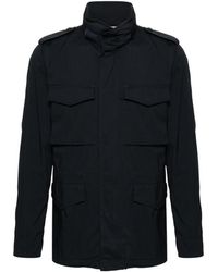 Aspesi - Jassen ,Blauw ,Katoen Mini Field Jacket - Lyst