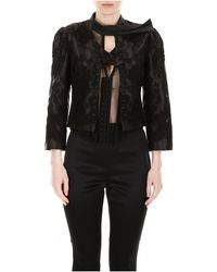 Dolce & Gabbana Embroidered Organza Jacket - Zwart