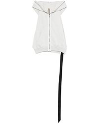 Rick Owens - Hoodies & Sweatvesten ,Wit ,Katoen Hoodie Met Ritssluiting - Lyst