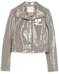 Courreges - Jassen ,Grijs ,Katoen Reedition Vinyl Jas - Lyst