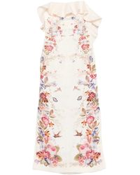 Zimmermann - Patience Frill Midi Jurk - Lyst