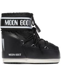 Moon Boot - Icon low stivali neri in nylon - Lyst