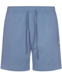 Ralph Lauren - Blaue shorts mit logo-stickerei - Lyst