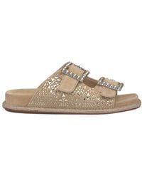 Alma En Pena. - Flache sandale mit strass - Lyst