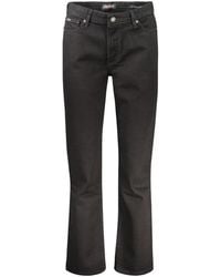 Guess - Zwarte Katoenen Straight-Leg Jeans & Broeken - Lyst