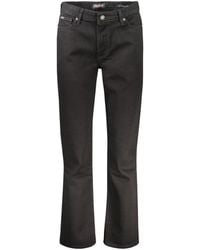 Guess - Zwarte Katoenen Straight-Leg Jeans & Broeken - Lyst