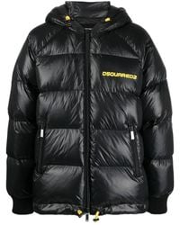 DSquared² - Giubbotto imbottito con stampa logo sul petto - Lyst