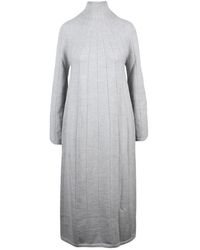 Max Mara - Lange Gebreide Jurk - Lyst