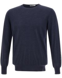 Kangra - Middernachtblauwe Wol Crew Neck Sweater - Lyst