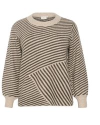 Kaffe - Weicher strickpullover mit puffärmeln - Lyst