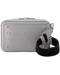 Dolce & Gabbana - Borsa a tracolla in pelle grigia per fotocamera - Lyst