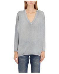 Avant Toi - Kaschmir und seide v-ausschnitt pullover - Lyst