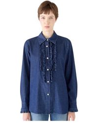 Shaft - Overhemden ,Blauw ,Denim Camicia Gale Regular - Lyst
