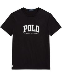 Ralph Lauren - Tops ,Zwart ,Katoen T-Shirt - Lyst