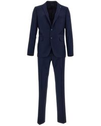 Tagliatore - Kostuums ,Blauw ,Wol Single Breasted Suit - Lyst