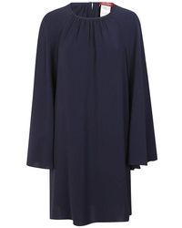 Max Mara - Rotes kreppkleid mit ausgestelltem ärmel - Lyst