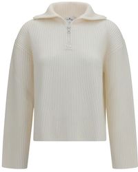 Courreges - Geribbelde Trui Met Rits - Lyst